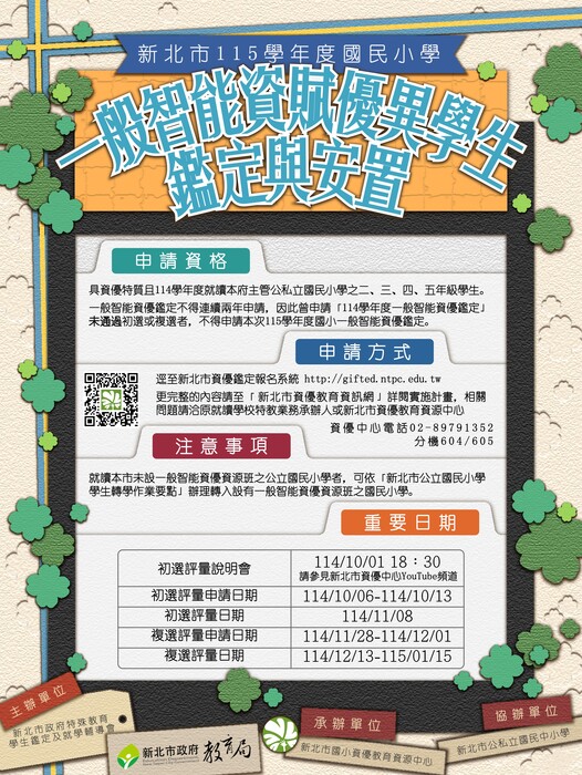 115學年度國民小學一般智能資賦優異學生圖片